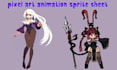 create pixel art animation sprite sheet, 2d game sprites, character animation