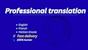 translate haitian creole to english or french professionally