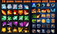 create 2d game icons, hand drawn game assets, skill icon, objects and  props