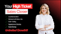 high ticket b2b sales closer sales rep lead generation appointment setter expert