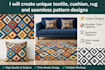 create unique textile, cushion, rug and seamless pattern designs