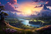 design detailed fantasy landscapes