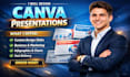 design canva presentation, pitch deck, powerpoint and google slides presentation