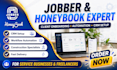 setup jobber and honeybook CRM, automation, client onboarding, and workflows