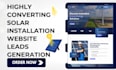 design solar website solar installation leads capture landing page funnel