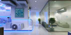rebuild 3d electronics showroom,exhibition booth,modern retail space, cgi render
