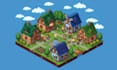 isometric 2d game map, pixel art game assets isometric tilemap isometric tileset
