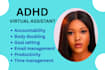 design adhd planner, productivity tracker and canva templates