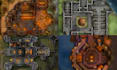 fantasy map ttrpg, vtt map dnd battle map dungeon map rpg world map illustration