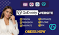 design godaddy website, godaddy, godaddy redesign, clone, optimize, fix wordpres