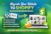 migrate wix wordpress ecommerce website to shopify volusion migration