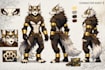 draw custom fursona reference sheet, furry ref sheet, furry oc design