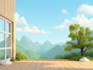 draw landscape, interior, exterior background nft animation