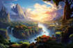 magical fantasy worlds and landscapes