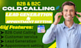 do professional b2b cold calling lead generation and appointment setting