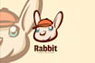 design creative exclusive carton, rabbit logo