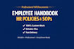write professional employee handbook, HR policies and sops