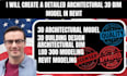 create a detailed architectural 3d bim model in revit