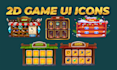 do 2d game art props icons object menu skill ui elements assets game items pack