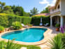 design home garden, pool, patio, villa landscape