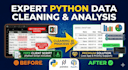 automate messy data cleaning and wrangling using python pandas