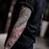 create sleeve tattoo design in geometric style