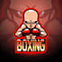 design custom fighter, boxer mascot log