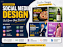 design professional restaurant social media posts and banners