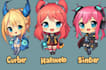 design cute animals emoticon, stickers, character, chibi
