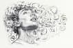 create monoline drawing illustration