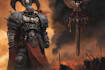 create warhammer fantasy space marine style illustration