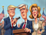 do a political cartoon art