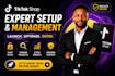 setup tiktok shop, facebook shop setup and instagram shop optimization