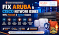 fix aruba and cisco network issues, wifi, firewall and switch expert
