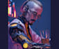 draw high quality cyberpunk character design with neon style