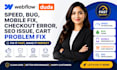 webflow duda speed bug mobile fix checkout error seo issue cart problem fix