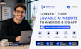 convert your lovable ai web site to android and ios app with push notification
