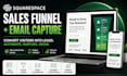 create squarespace website with full sales funnel and email capture setup