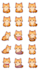 create cute watercolor cat whatsapp stickers