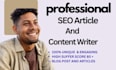 write surfer SEO optimised arcticles, blog posts and website content