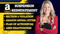 write amazon appeal letter and poa to reinstate your amazon suspended account