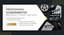 write a professional screenplay, movie script, TV pilot, web series scripts