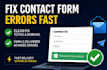 fix contact form not sending emails or submission on any website