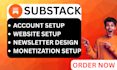 setup substack account, manage substack newsletter substack template redesign