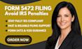 file form 5472 and 1120 for foreign owned US llc compliance