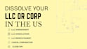 do llc amendment llc dissolution llc reinstatement cancel corporation close ein