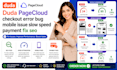 fix duda page cloud checkout errors mobile bugs speed issues SEO problems