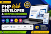 build dynamic PHP website with admin panel and database