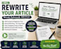 rewrite your article manually and professionally