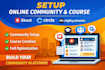 do circle so expert services including circle community set up, online course